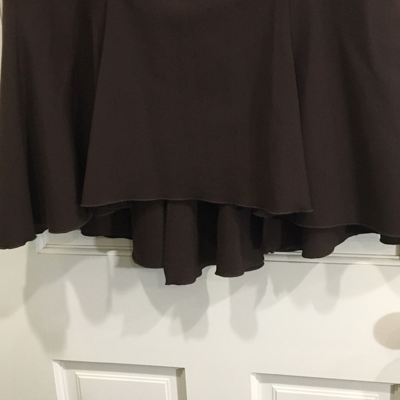Trina trunk brown polyester and viscose flirty skirt - Picture 5 of 7
